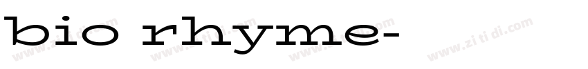 bio rhyme字体转换